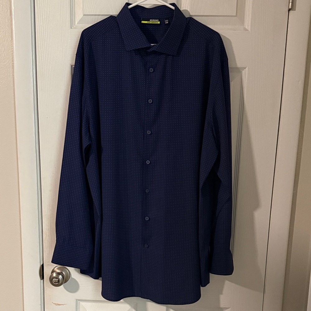 Murano Dark Blue Dress Shirt (Big Man)